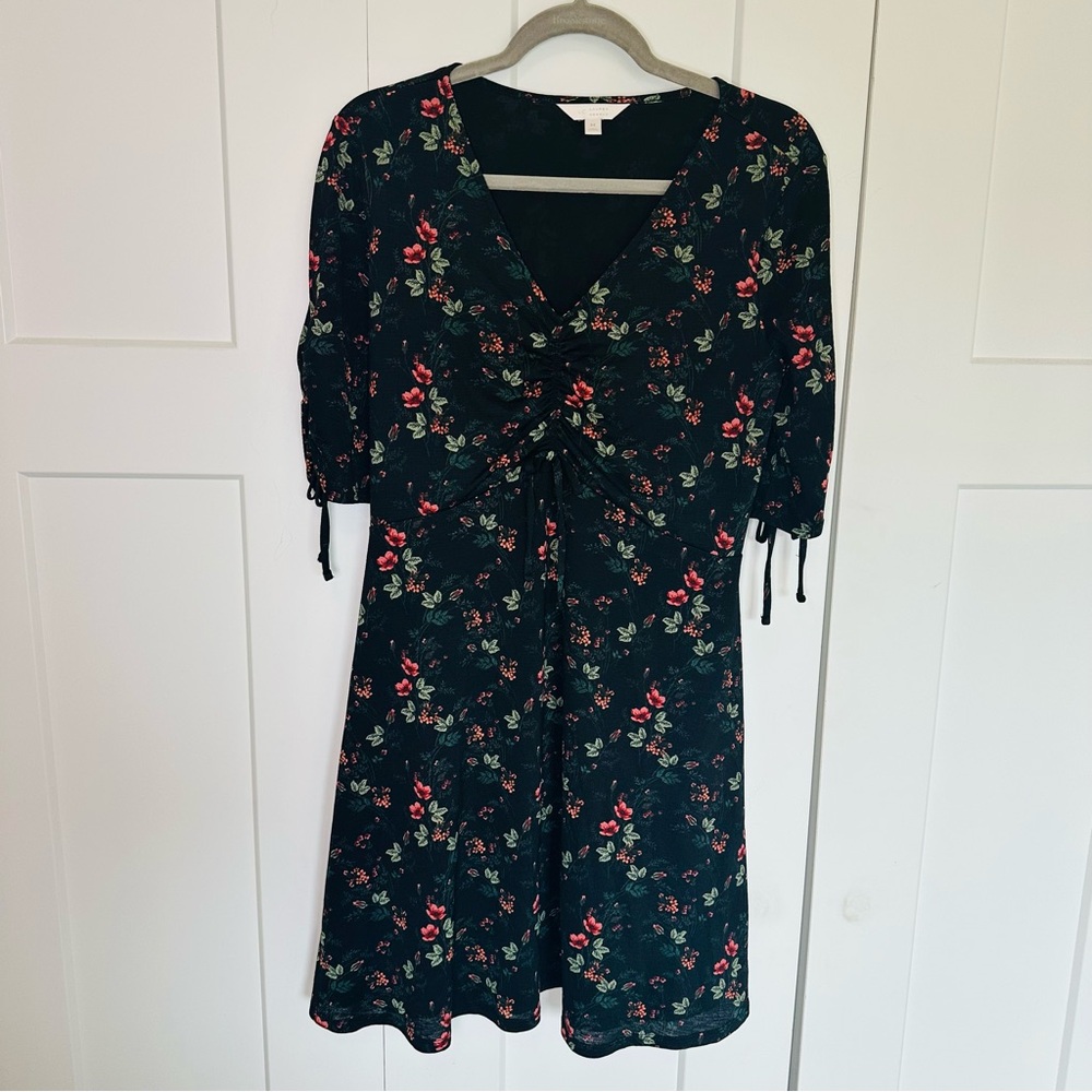LC Lauren Conrad Black Floral Dress